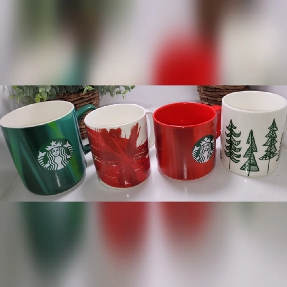 3 STARBUCKS COFFEE / TEA MUGS,  Christmas , holiday, Winter
